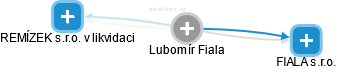  Lubomír F. - Vizualizace  propojení osoby a firem v obchodním rejstříku