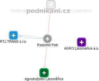  Radomír P. - Vizualizace  propojení osoby a firem v obchodním rejstříku