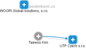  Taewoo K. - Vizualizace  propojení osoby a firem v obchodním rejstříku