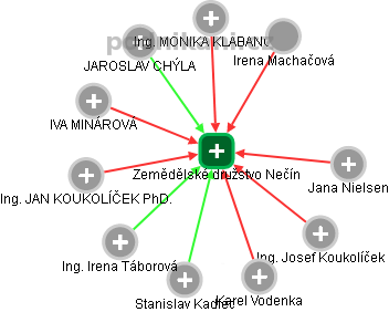 Zemědělské družstvo Nečín - obrázek vizuálního zobrazení vztahů obchodního rejstříku