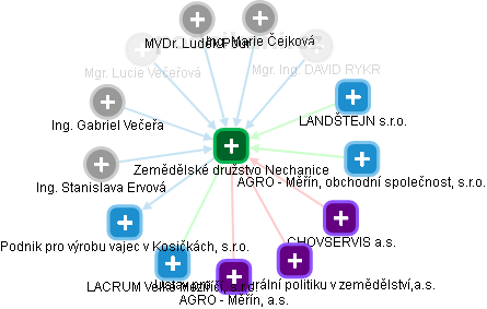 Zemědělské družstvo Nechanice - obrázek vizuálního zobrazení vztahů obchodního rejstříku