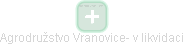 Agrodružstvo Vranovice- v likvidaci - obrázek vizuálního zobrazení vztahů obchodního rejstříku
