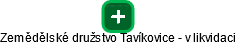 Zemědělské družstvo Tavíkovice - v likvidaci - obrázek vizuálního zobrazení vztahů obchodního rejstříku