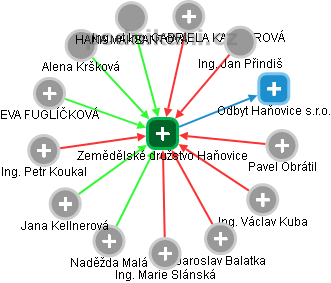 Zemědělské družstvo Haňovice - obrázek vizuálního zobrazení vztahů obchodního rejstříku