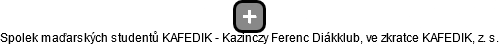Spolek maďarských studentů KAFEDIK - Kazinczy Ferenc Diákklub, ve zkratce KAFEDIK, z. s. - obrázek vizuálního zobrazení vztahů obchodního rejstříku