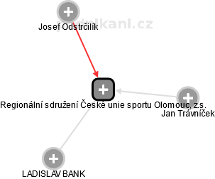 Regionální sdružení České unie sportu Olomouc, z.s. - obrázek vizuálního zobrazení vztahů obchodního rejstříku