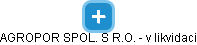 AGROPOR SPOL. S R.O. - v likvidaci - obrázek vizuálního zobrazení vztahů obchodního rejstříku