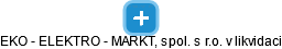 EKO - ELEKTRO - MARKT, spol. s r.o. v likvidaci - obrázek vizuálního zobrazení vztahů obchodního rejstříku