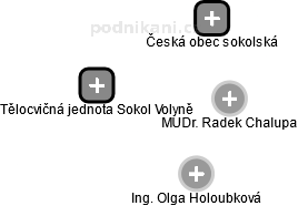 Tělocvičná jednota Sokol Volyně - obrázek vizuálního zobrazení vztahů obchodního rejstříku