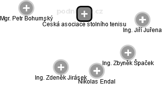 Česká asociace stolního tenisu - obrázek vizuálního zobrazení vztahů obchodního rejstříku