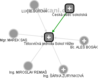 Tělocvičná jednota Sokol Věžky - obrázek vizuálního zobrazení vztahů obchodního rejstříku