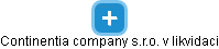 Continentia company s.r.o. v likvidaci - obrázek vizuálního zobrazení vztahů obchodního rejstříku