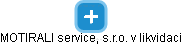 MOTIRALI service, s.r.o. v likvidaci - obrázek vizuálního zobrazení vztahů obchodního rejstříku