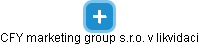 CFY marketing group s.r.o. v likvidaci - obrázek vizuálního zobrazení vztahů obchodního rejstříku