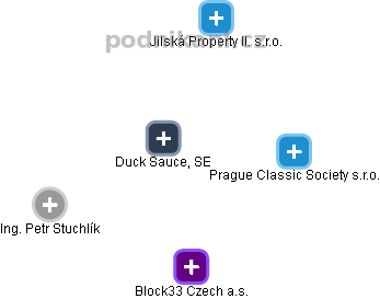 Duck Sauce, SE - obrázek vizuálního zobrazení vztahů obchodního rejstříku