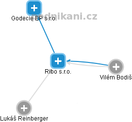 Ribo s.r.o. - obrázek vizuálního zobrazení vztahů obchodního rejstříku