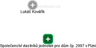 Společenství vlastníků jednotek pro dům čp. 2997 v Plzni - obrázek vizuálního zobrazení vztahů obchodního rejstříku