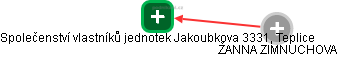 Společenství vlastníků jednotek Jakoubkova 3331, Teplice - obrázek vizuálního zobrazení vztahů obchodního rejstříku