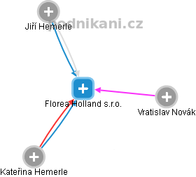 Florea Holland s.r.o. - náhled vizuálního zobrazení vztahů obchodního rejstříku