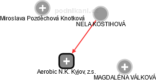 Aerobic N.K. Kyjov, z.s. - obrázek vizuálního zobrazení vztahů obchodního rejstříku