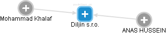 Diljin s.r.o. - obrázek vizuálního zobrazení vztahů obchodního rejstříku