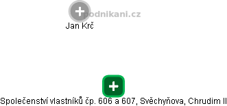 Společenství vlastníků čp. 606 a 607, Svěchyňova, Chrudim II - obrázek vizuálního zobrazení vztahů obchodního rejstříku