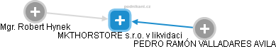 MKTHORSTORE s.r.o. v likvidaci - obrázek vizuálního zobrazení vztahů obchodního rejstříku