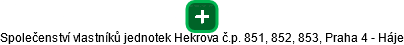 Společenství vlastníků jednotek Hekrova č.p. 851, 852, 853, Praha 4 - Háje - obrázek vizuálního zobrazení vztahů obchodního rejstříku