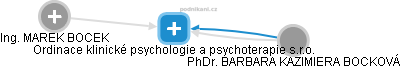 Ordinace klinické psychologie a psychoterapie s.r.o. - obrázek vizuálního zobrazení vztahů obchodního rejstříku