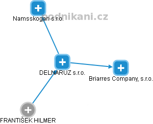DELNARUZ s.r.o. - obrázek vizuálního zobrazení vztahů obchodního rejstříku