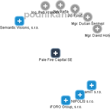 Pale Fire Capital SE - obrázek vizuálního zobrazení vztahů obchodního rejstříku