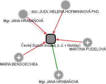 Český Suzuki institut, z. ú. v likvidaci - obrázek vizuálního zobrazení vztahů obchodního rejstříku