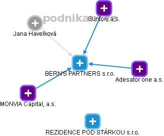 BERN'S PARTNERS s.r.o. - obrázek vizuálního zobrazení vztahů obchodního rejstříku