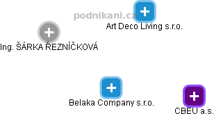 Belaka Company s.r.o. - obrázek vizuálního zobrazení vztahů obchodního rejstříku