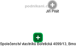 Společenství vlastníků Bořetická 4099/13, Brno - obrázek vizuálního zobrazení vztahů obchodního rejstříku