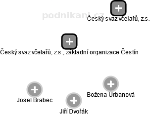 Český svaz včelařů, z.s., základní organizace Čestín - obrázek vizuálního zobrazení vztahů obchodního rejstříku