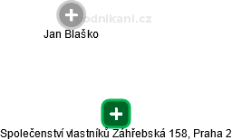 Společenství vlastníků Záhřebská 158, Praha 2 - obrázek vizuálního zobrazení vztahů obchodního rejstříku