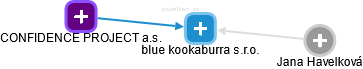 blue kookaburra s.r.o. - obrázek vizuálního zobrazení vztahů obchodního rejstříku