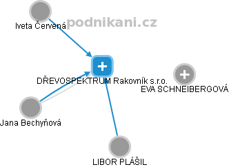 DŘEVOSPEKTRUM Rakovník s.r.o. - obrázek vizuálního zobrazení vztahů obchodního rejstříku
