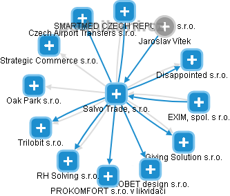 Salvo Trade, s.r.o. - obrázek vizuálního zobrazení vztahů obchodního rejstříku