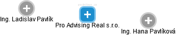Pro Advising Real s.r.o. - obrázek vizuálního zobrazení vztahů obchodního rejstříku