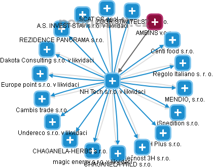 NH Tech s.r.o. v likvidaci - obrázek vizuálního zobrazení vztahů obchodního rejstříku