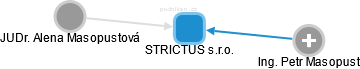 STRICTUS s.r.o. - obrázek vizuálního zobrazení vztahů obchodního rejstříku