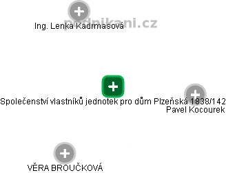 Společenství vlastníků jednotek pro dům Plzeňská 1838/142 - obrázek vizuálního zobrazení vztahů obchodního rejstříku