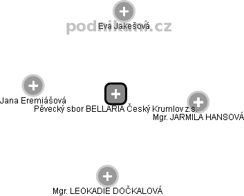 Pěvecký sbor BELLARIA Český Krumlov z.s. - obrázek vizuálního zobrazení vztahů obchodního rejstříku