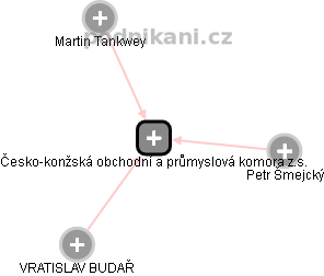Česko-konžská obchodní a průmyslová komora z.s. - obrázek vizuálního zobrazení vztahů obchodního rejstříku