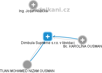 Dimbula Supreme s.r.o. v likvidaci - obrázek vizuálního zobrazení vztahů obchodního rejstříku