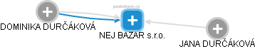 NEJ BAZAR s.r.o. - náhled vizuálního zobrazení vztahů obchodního rejstříku