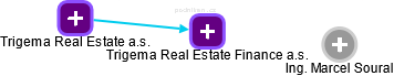 Trigema Real Estate Finance a.s. - obrázek vizuálního zobrazení vztahů obchodního rejstříku