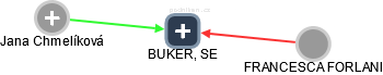 BUKER, SE - obrázek vizuálního zobrazení vztahů obchodního rejstříku